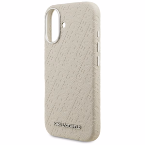 Karl Lagerfeld FW Stamped Karl MagSafe Dėklas iPhone 16 - smėlio