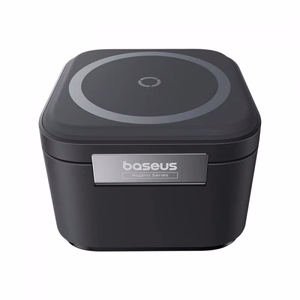 Baseus BS-W531 MagSafe / Qi USB-C 20W 2-in-1 belaidis įkroviklis - juodas