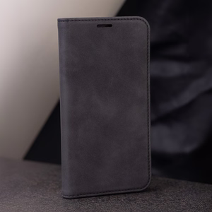 Išmanusis Suede dėklas for iPhone 17 Air 6,6" juodas