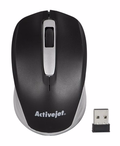 Activejet AMY-313 belaidė USB pelė (optinė; 1200 DPI; juoda ir pilka)