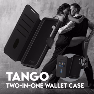 CARE by PanzerGlass Funkcinis Tango 2in1 piniginės dėklas telefonui Samsung Galaxy S25+ - Juodas
