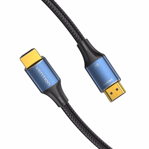 Vention medvilninis pintas HDMI-A vyr.–vyr. HD laidas 8K 3 m, mėlynas, aliuminio lydinys