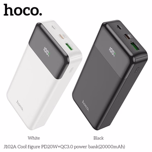 Išorinė baterija (f) Hoco 20000 mAh QC3.0 PD 3A 20W J102A balta