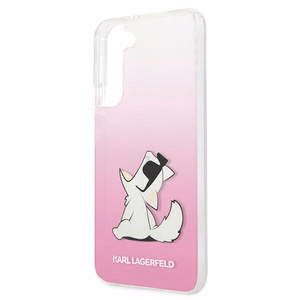 Karl Lagerfeld Choupette Eat dėklas telefonui Samsung Galaxy S22+ – rožinis