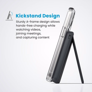 Speck StandyBank + ClickLock 5 000 mAh magnetinė išorinė baterija su atrama, iki 15 W belaidis įkrovimas, suderinama su MagSafe, juoda
