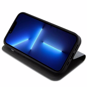 Karl Lagerfeld KLBKP14LSANKCPG iPhone 14 Pro 6.1" knygos tipo dėklas sidabrinis Saffiano Karl & Choupette