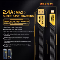 WEKOME WDC-190 Mecha Series - USB-A to Lightning Fast Charging Connection laidas 1 m (geltonas)