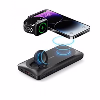 Power Bank Veger "W1156" juodas 10000mAh (belaidis įkrovimas 15W / PD 22.5W / QC3.0)