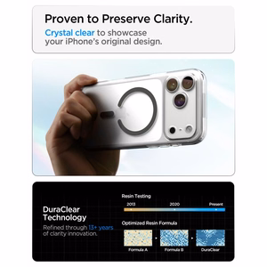 Spigen Ultra Hybrid MagSafe dėklas iPhone 18 Pro Max / 17 Pro Max, skaidrus grafitinis