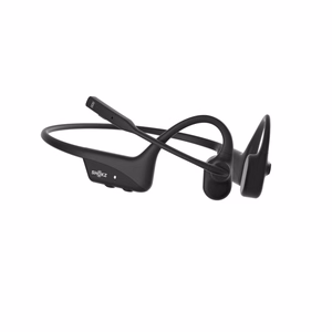 SHOKZ OpenComm2 UC 2025 belaidės Bluetooth kaulų laidžiavimo ausinės vaizdo konferencijoms su USB-C įkrovimo jungtimi ir USB-C adapteriu, triukšmą slopinančiu mikrofonu, juodos
