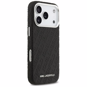 Karl Lagerfeld FW įspaustas Karl MagSafe dėklas telefonui iPhone 17 Pro – juodas