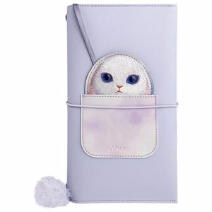 NIMMY rinkinys 2in1 užrašų knygelė + rašiklis BIG EYED PET 2.0 Triušis violetinė