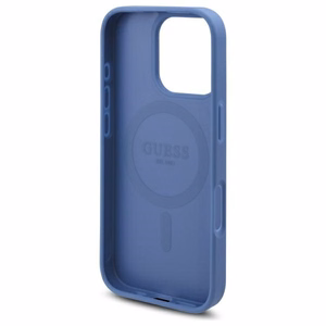 Guess 4G Flowers Print MagSafe dėklas telefonui iPhone 16 Pro Max - mėlynas