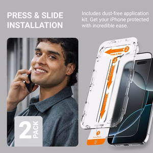 Crong EasyShield 2-Pack grūdinti apsauginiai ekrano stiklai, skirti iPhone 15 Pro Max, 2 vnt.