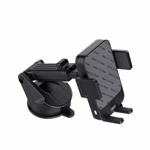 XO car holder WX043 with wireless inductive charger black 15W with suction cup
