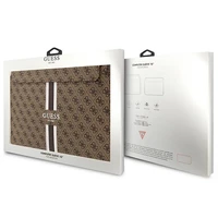 Guess 4G Printed Stripes dėklas 16" nešiojamam kompiuteriui - rudas