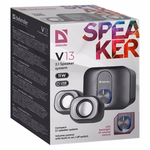 KOMPIUTERIO GARSIAKALBIAI DEFENDER V13 2.1 11W USB