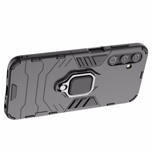 Dėklas telefonui Ring Armor Samsung Galaxy A24 4G su magnetiniu laikikliu ir žiedu - juodas