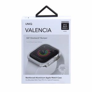 Uniq Valencia dėklas Apple Watch 4 / 5 / 6 / SE 40mm - sidabrinis
