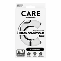 CARE by PanzerGlass Urban Combat Magnetinis dėklas telefonui iPhone 15 - juodas