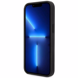 Karl Lagerfeld Saffiano Choupette Head Patch dėklas telefonui iPhone 14 Plus - sidabrinis