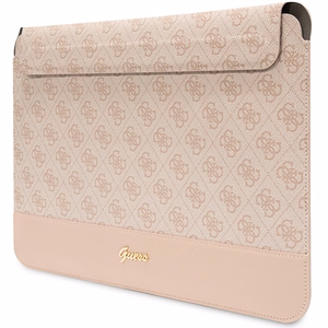 Guess 4G Stripe Metal Logo dėklas 14" nešiojamam kompiuteriui - rožinis