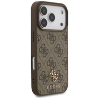 Guess 4G Small Classic Logo MagSafe dėklas iPhone 17 Pro - rudas