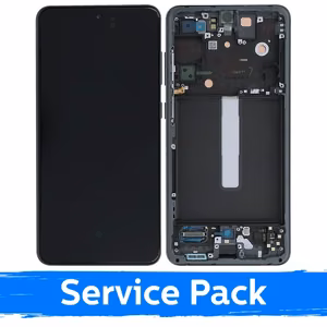 Ekranas skirtas Samsung G990 S21 FE 5G su rėmeliu / Graphite / (Service Pack)