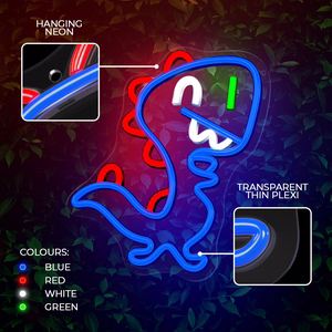 Neon PLEXI LED JURASSIC BABY DINO mėlynas FLNJ01 Forever Light