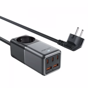 Įkroviklis Acefast Z2 GaN juodas 75W (3xPD / 2xQC3.0 / 1xAC)