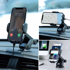 Automobilinis universalus telefono laikiklis Joyroom (JR-ZS259) tvirtinamas ant prietaisų skydelio, juodas