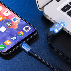Ugreen US288 60125 USB-A / USB-C QC 3.0 3A 0.5m laidas - pilkas