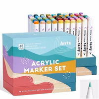 Akriliniai markeriai - flomasteriai ARRTX 60C, 60 spalvų