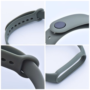 Silikoninis dirželis XIAOMI Mi Band 5 / 6 / 7 žalias (08)