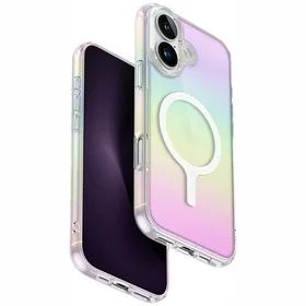 Uniq Iridescia Magclick įkrovimo dėklas iPhone 16 – įvairiaspalvis