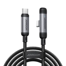 Joyroom S-A56 EnjoyX serijos 90° USB-C - USB-C kabelis 60W 1.2m - juodas