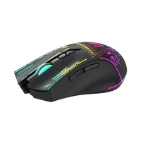 Wozinsky WMGB-3200 Wireless Optical Gaming Mouse with Built-in Rechargeable Battery 3200 DPI with RGB Lighting - Black