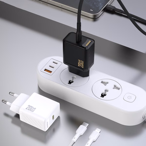 Dudao A26LEU PD 20W GaN USB-C Wall Įkroviklis with USB-C to Lightning Laidas - Juodas