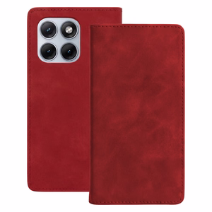 Smart Suede dėklas Motorola Edge 70 Fusion raudonas