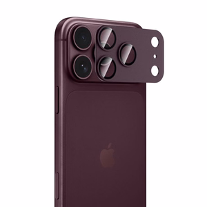 Tech-Protect Camfull Fit+ Tempered Glass Camera Screen Protector for iPhone 18 Pro - Burgundy