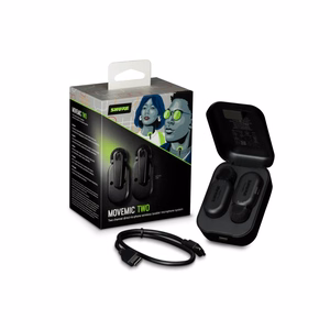 Shure MoveMic Two MV-TWO-Z6 – dviejų kanalų belaidžių prisegamų mikrofonų rinkinys