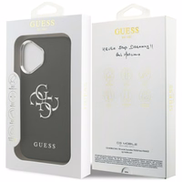 Guess Grained Big 4G Classic Logo dėklas telefonui iPhone 17 - juodas