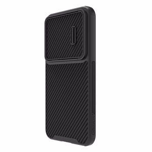 Nillkin Sintetinio pluošto S dėklas Samsung Galaxy S23+, kameros dangtelis, juodas