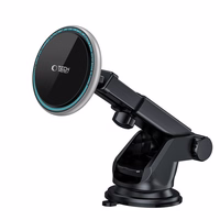 Tech-Protect A2 automobilinis laikiklis telefonui su MagSafe 15W indukciniu įkrovikliu prietaisų skydeliui - juodas