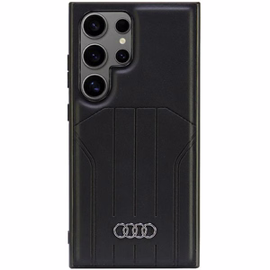 Audi Sintetinės odos Magnetinis dėklas telefonui S24 Ultra S928 juodas/juodas kietas dėklas AU-TPUPCMS24U-Q5/D1-BK