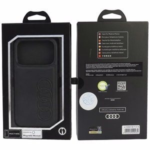 Audi TT sintetinės odos dėklas, skirtas iPhone 18 Pro / 17 Pro, suderinamas su MagSafe – juodas