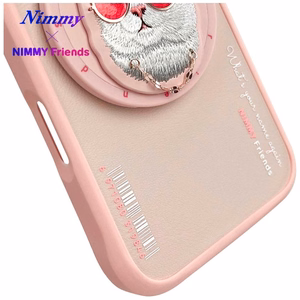 Nimmy Glasses Cool Cat MagSafe dėklas iPhone 16 - rožinis