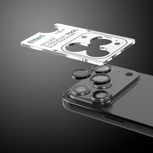 Etteri apsauginis stiklas kamerai iPhone 17 Pro / 17 Pro Max juodas