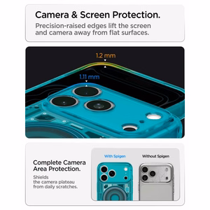 Spigen Ultra Hybrid MagSafe dėklas iPhone 18 Pro / 17 Pro, šviesiai mėlynas