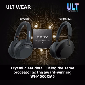 Sony ULT WEAR – belaidės Bluetooth ausinės su ULT POWER SOUND, giliais bosais, triukšmo slopinimu, iki 30 val. baterija